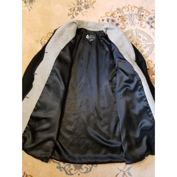 Rare HOLLIS ALPACA Peruvian Long Black Grey COAT Women's L Large Peru Max Ralph - Picture 2 of 11